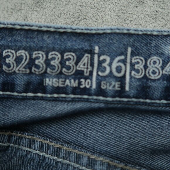 Ring of Fire Jeans Men Fits 35x29 (Size 36x30) Blue Slim Straight Denim - Picture 9 of 16